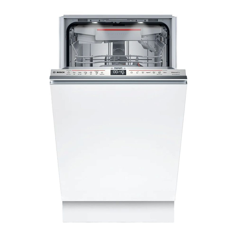 Встраиваемая посудомоечная машина Bosch SPV6EMX76Q, узкая, 10 комплектов, 6 программ, защита от протечек, белая