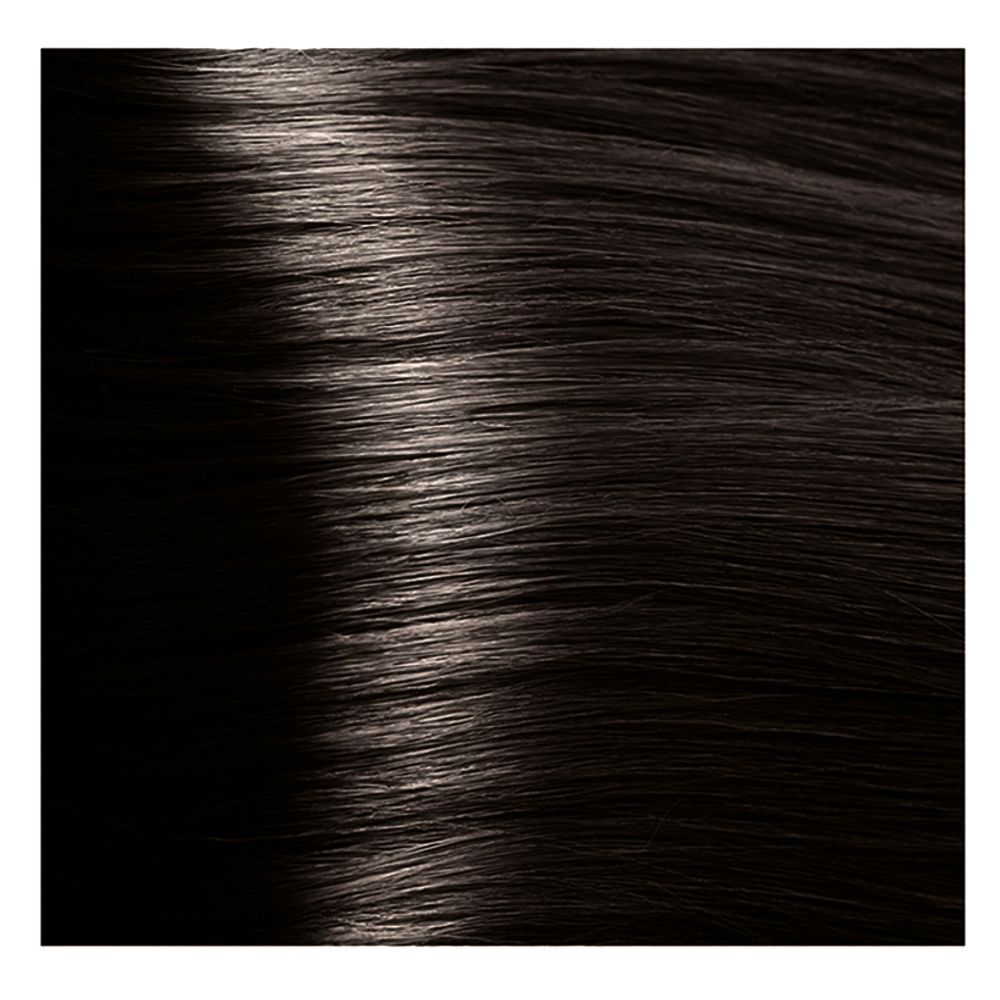 Крем краска для волос с гиалуроновой кислотой Kapous, 100 мл - HY 4.12  коричневый табачный