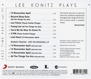 Lee Konitz / Lee Konitz Plays (CD)