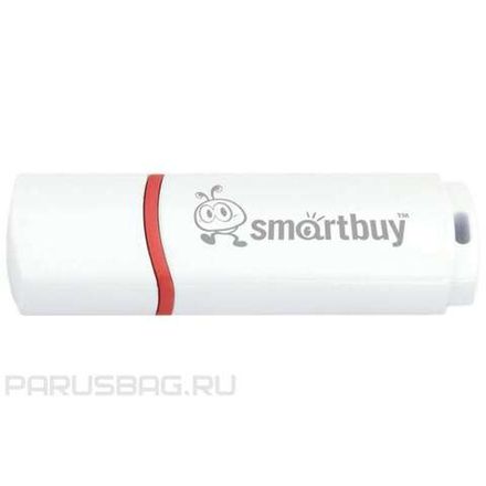 Память 32GB, Smart Buy, Crown, Flash USB 2.0, белый, пластик. корпус