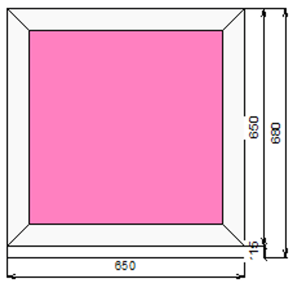 Пластиковое окно 650 х 650 ТермА Эко с глухой створкой