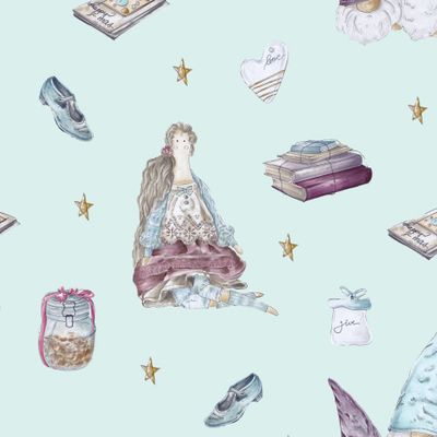 Нежный шебби лазурь