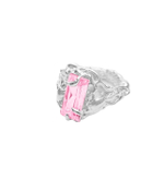 кольцо big pink с прямоугольным камнем