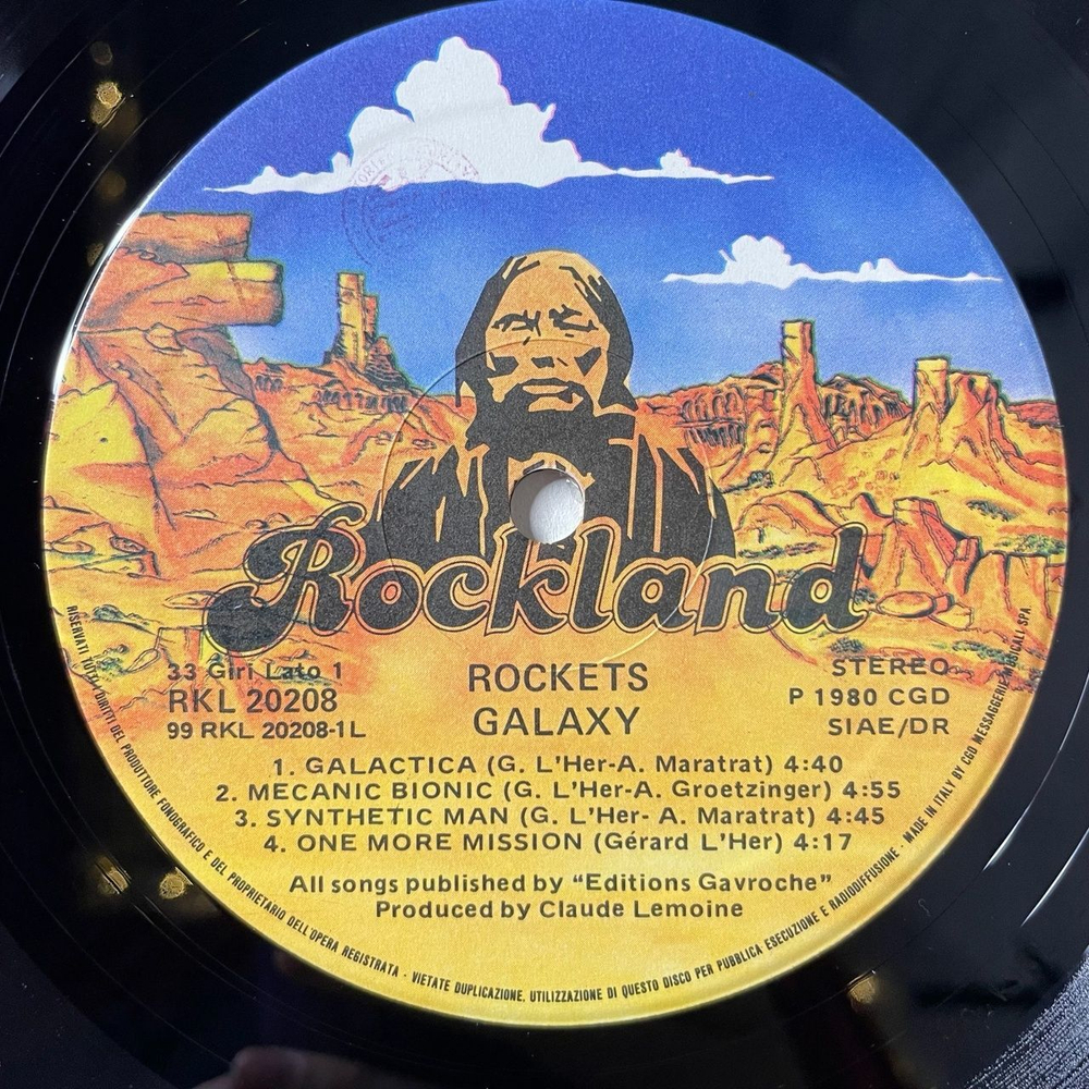 Винтажная виниловая пластинка LP Rockets Galaxy (Italy 1980) Mecanic Bionic