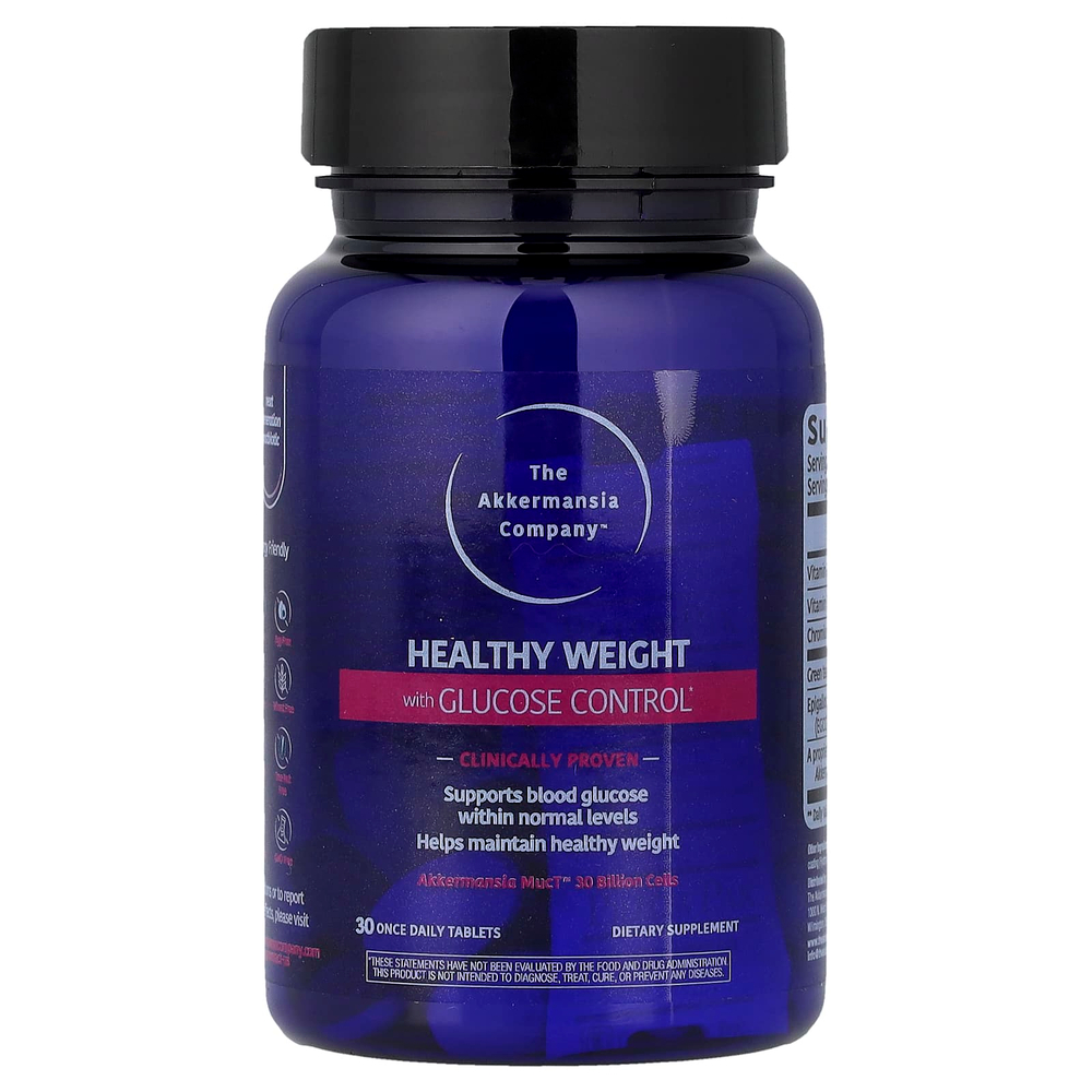 The Akkermansia Company, здоровый вес с контролем глюкозы, 30 таблеток