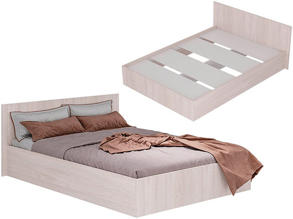 Кровать КР-543, спальное место 160х200, ЛДСП