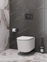 Унитаз подвесной BelBagno UNIQUE BB007CH-TOR/SC безободковый с сиденьем и смывом TORNADO