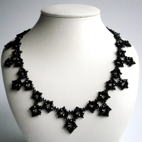 Ожерелье чёрное "Звездная ночь"