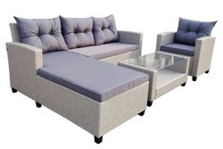 "Атланта" лаунж-зона из искусственного ротанга, цвет серый