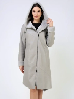 Дубленка зимняя натуральная с капюшоном