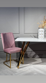 Стул обеденный Ist Casa Пресли, 45х44х92, пыльная роза, золотой