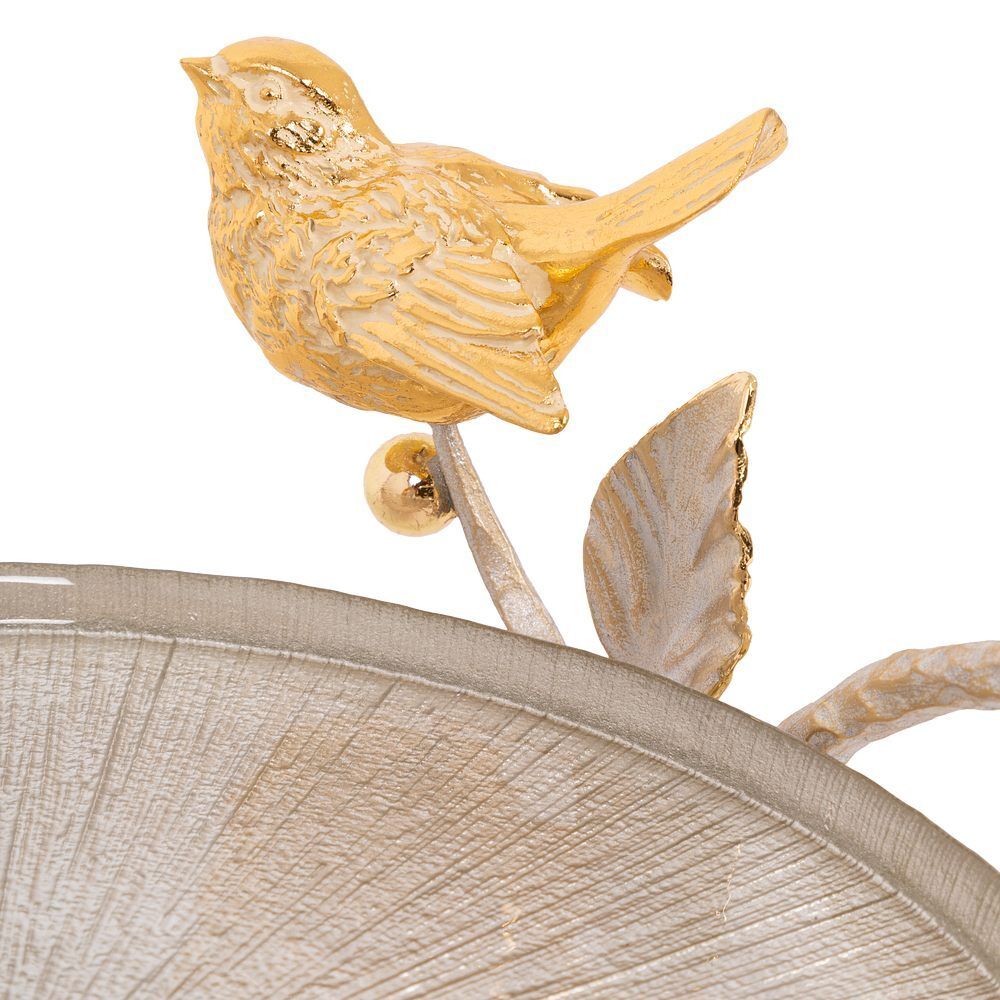 Фруктовница-конфетница Терра (поднос) Айвори Серебряный