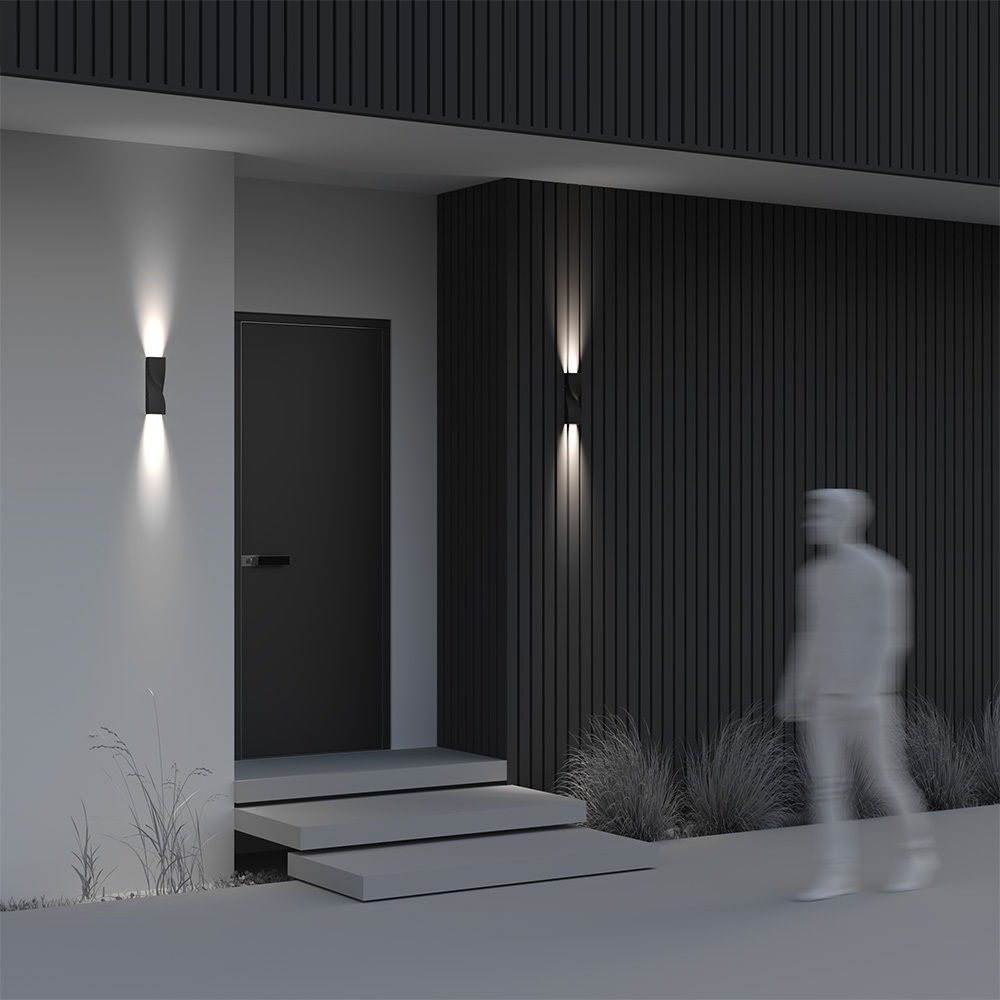 Уличный настенный светодиодный светильник Maytoni Twist O040WL-L11B3K