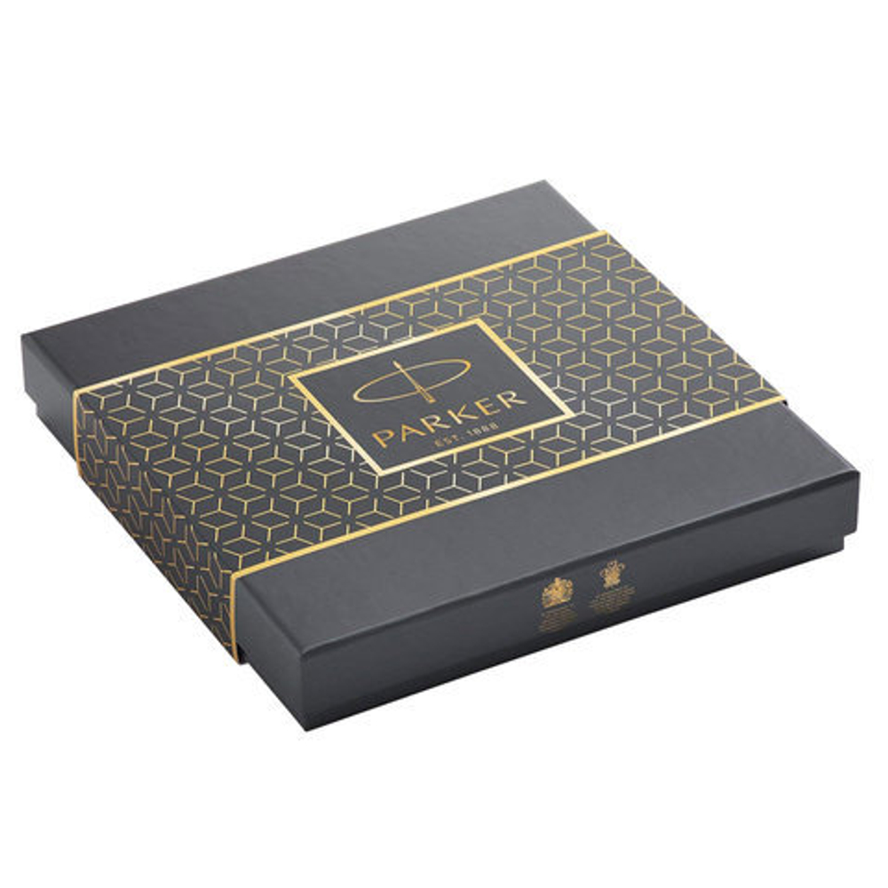 Набор PARKER: ручка перьевая "Urban Premium Pearl Metal CT", перо М, синяя и блокнот, 2018975