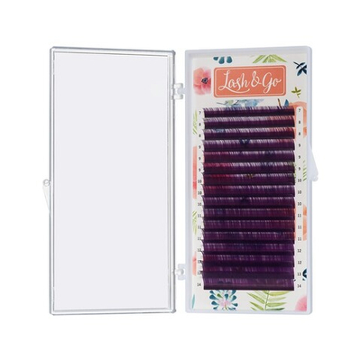 Ресницы Lash&Go микс 0,07/D/7-14 mm "Фиолетовый" (16 линий)