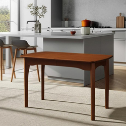 Стол CATERINA бук, мдф, 100+30x70x75, коричневый