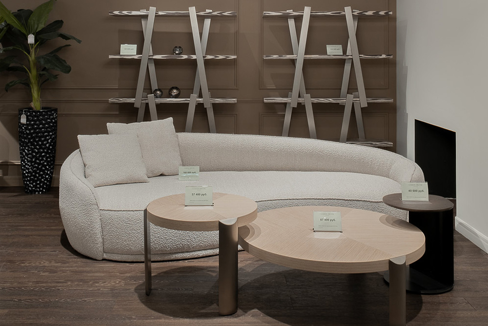Диван Garda Decor трехместный Тулон (GD, Toulon) (левый) бежевый букле Orso-BEG 257*119*72 см