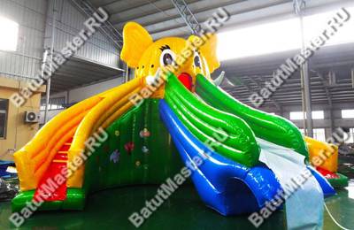 Водная надувная горка «Слоник на воде», 9×8×6 м