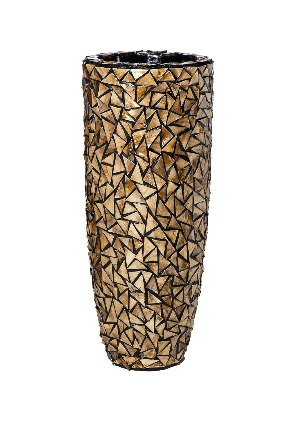 Кашпо 39х93 Garda Decor перламутровая мозаика  золотисто-коричневая ZS995-36