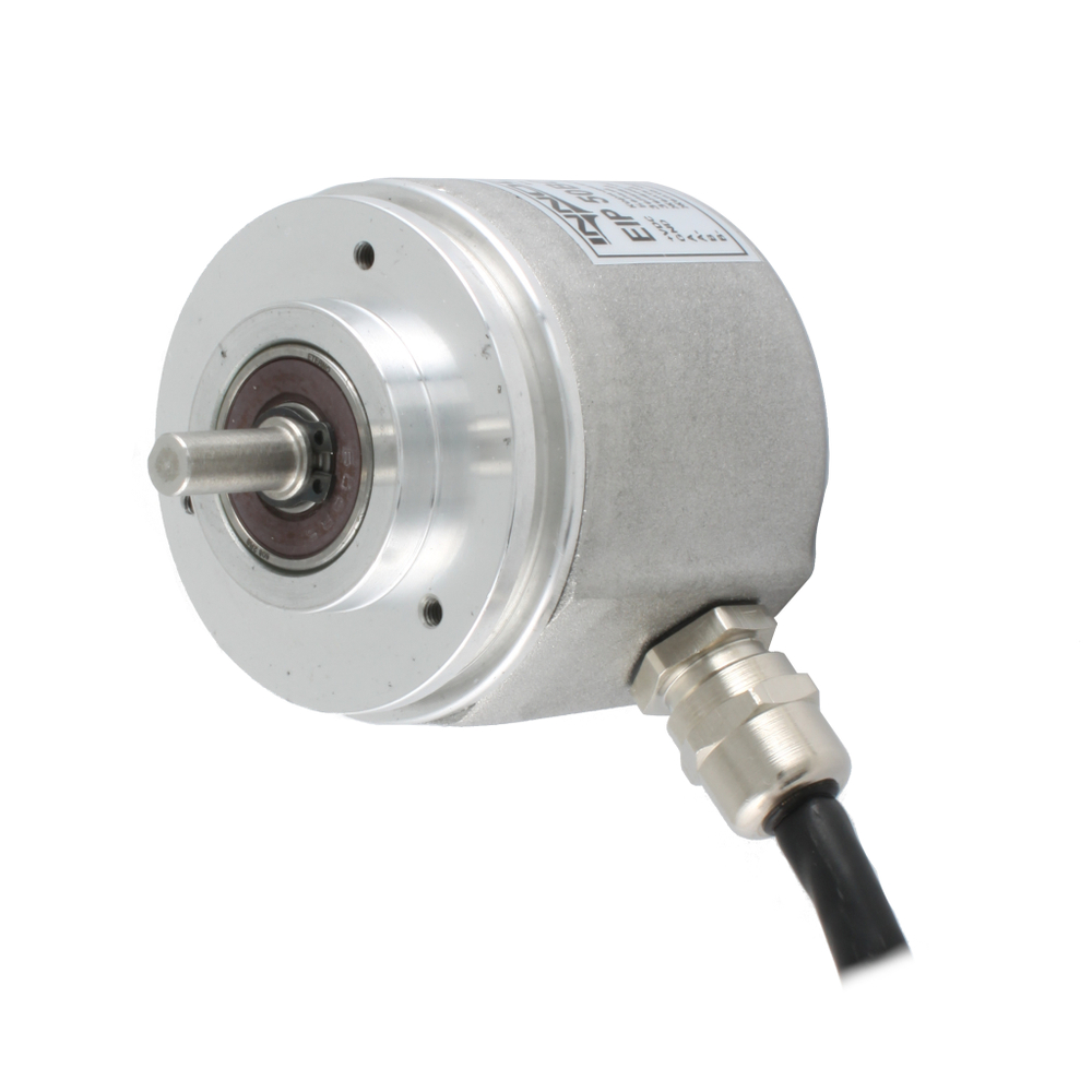 Инкрементальный программируемый энкодер INNOCONT D=50мм, выступающий вал 8мм, сервофланец, 5…30VDC, выход TTL/HT, IP 65