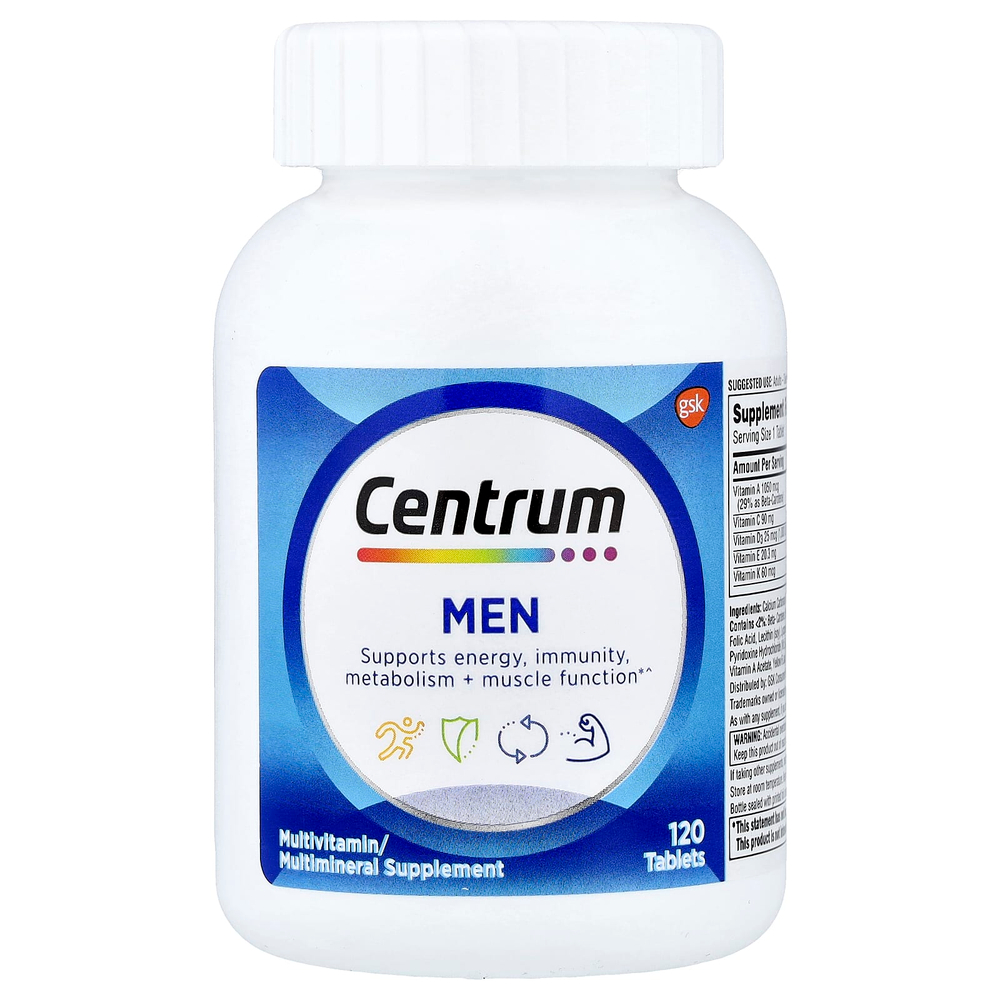 Centrum, Мультивитамины для мужчин, 120 таблеток