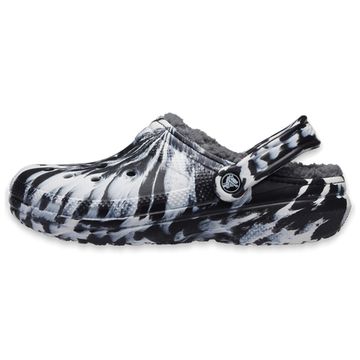 Crocs Classic Lined Clog 'Marbled White Black'