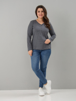 Лонгслив Л-004/темносерый-меланж
