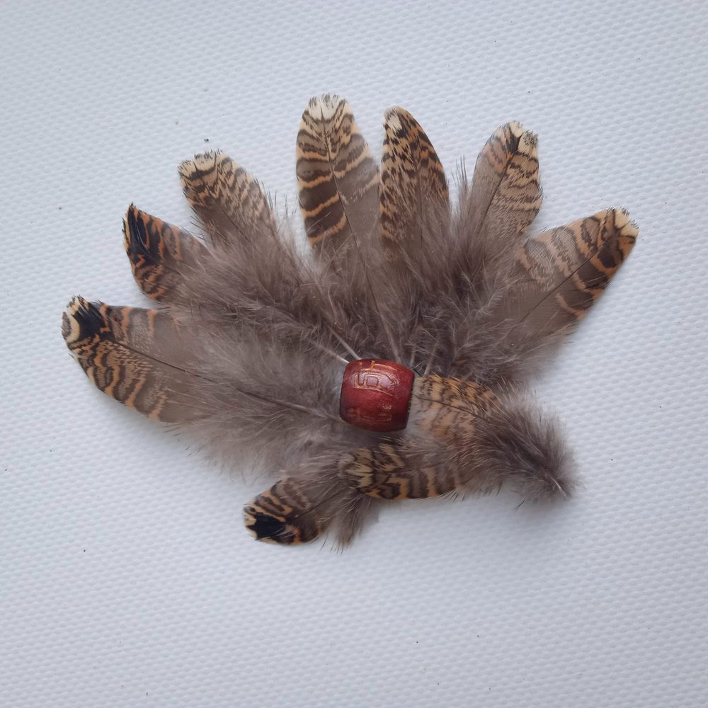 Перья вальдшнепа коричневые 6-9 см. 10 шт.