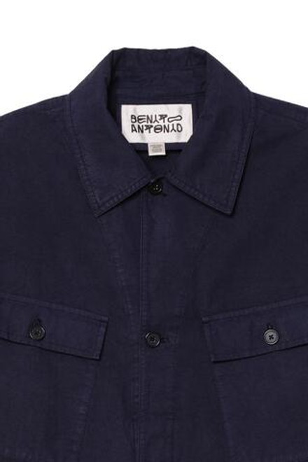 ZARA X BENITO ANTONIO ТОНКАЯ КУРТКА НА ПУГОВИЦАХ, СИНИЙ