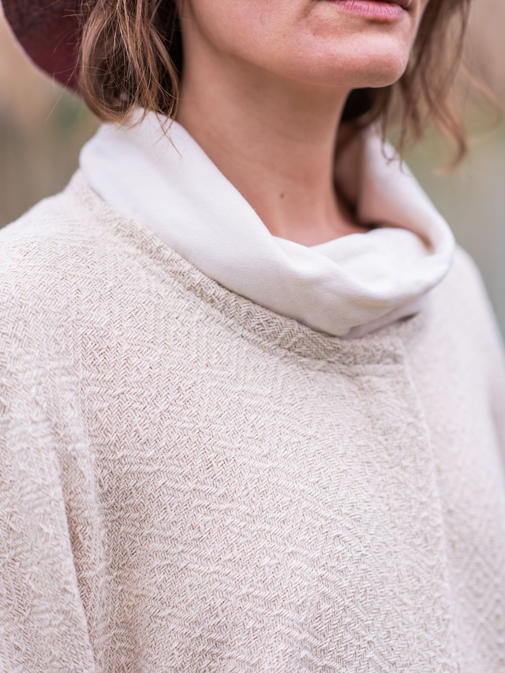 Бохо-накидка из фактурного хлопка (молоко)