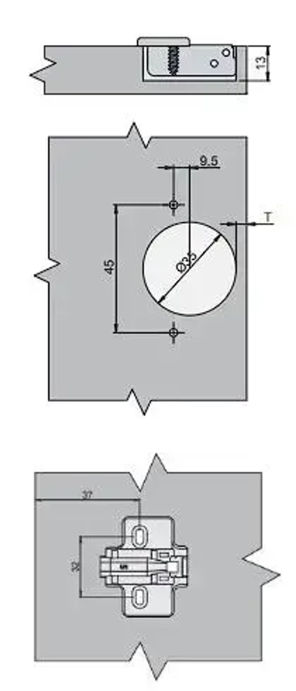 Петля мебельная SAMET MASTER со встроенным доводчиком Soft-Close, открывание 110 градусов, накладная