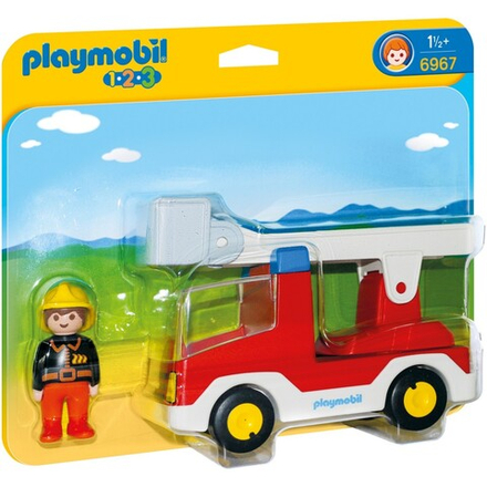 Playmobil - 1.2.3 Пожарная машина с лестницей 6967