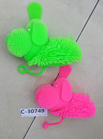 Тянучка волосатик собачка со светом 13 см, с-30749