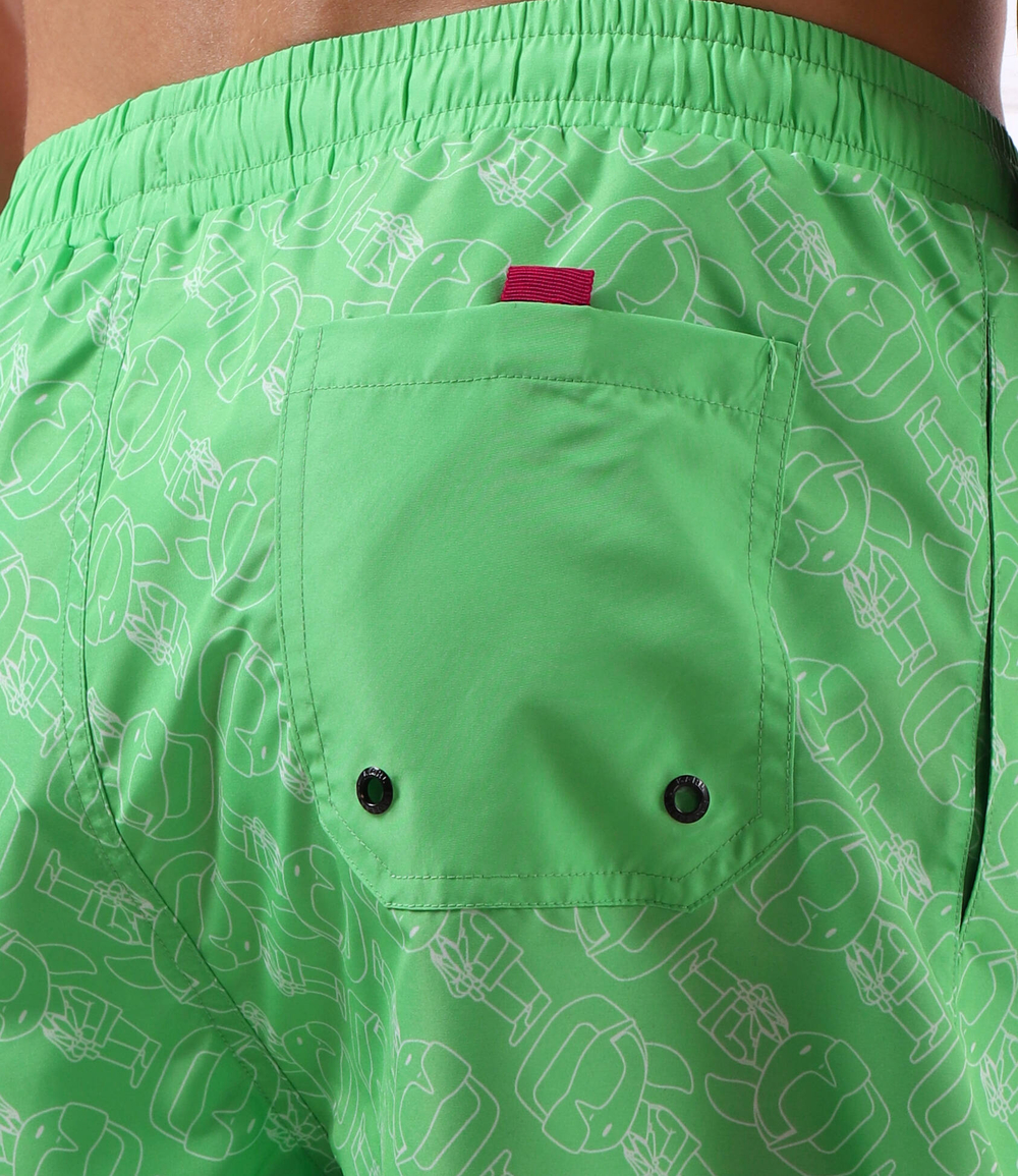 Ikonik 2.0 aop med boardshorts Karl Lagerfeld - зеленый(230M2212)