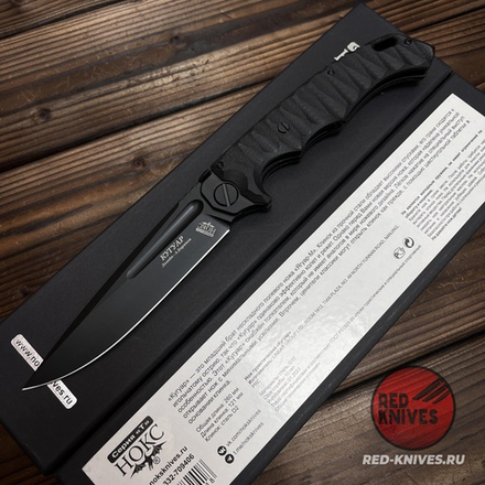Нож НОКС КУГУАР 332-709406 с толкателем - сталь D2, рукоять G10