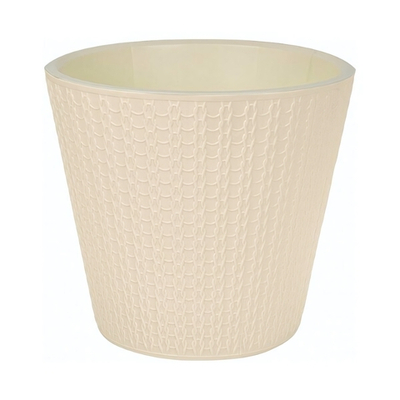 Горшок для цветов "Velvet" D330 мм, 16л на колесиках (бежевый)