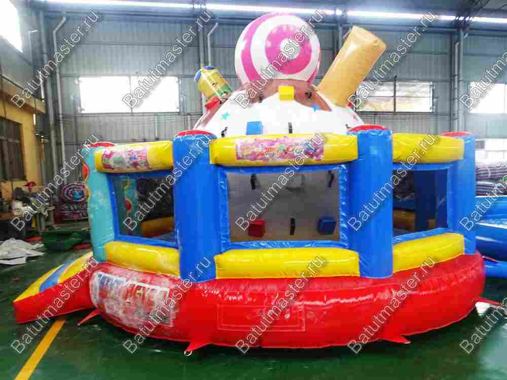 Надувной скалодром "Мороженое" 5*5*3,5 м