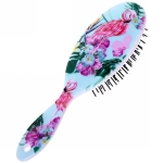 Расческа массажная «Валенсия - Розовый фламинго», форма овал, 22*7см