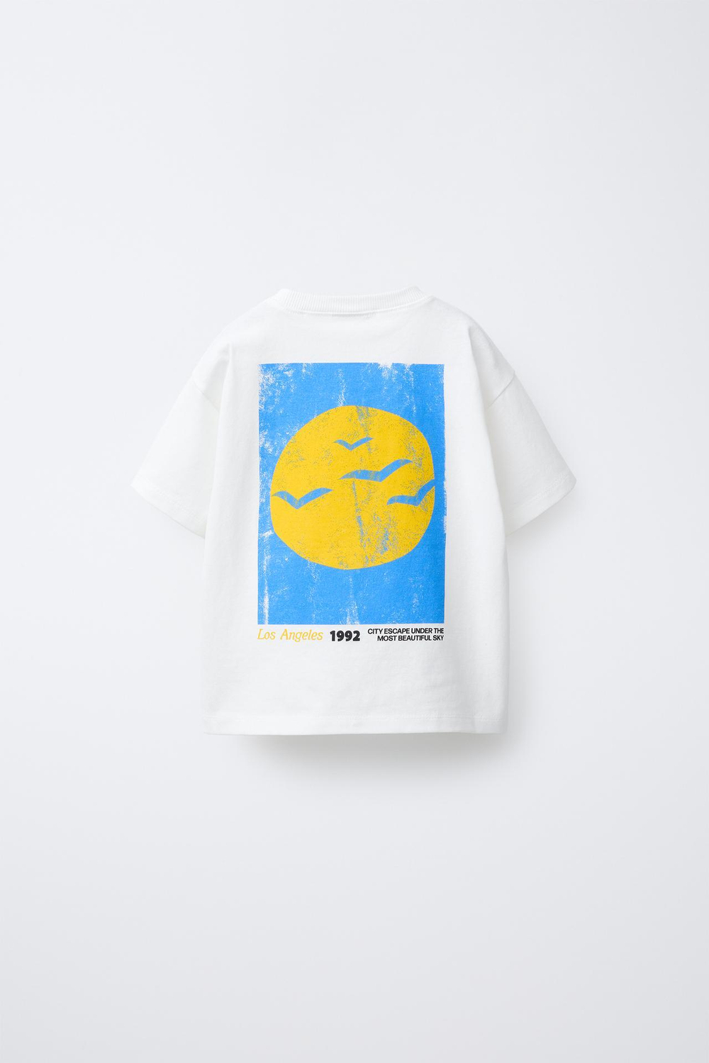 ZARA ФУТБОЛКА С НАШИВКОЙ, БЕЛЫЙ