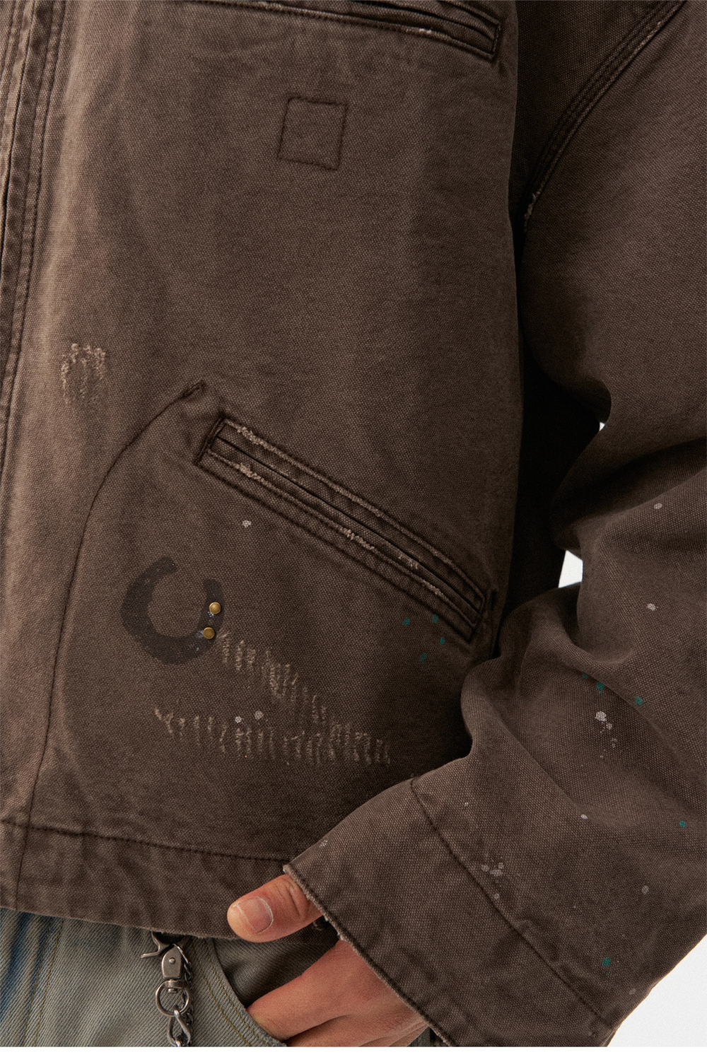 Куртка Nothomme Monterest Year of the Horse Limited Edition Vintage Washed Distressed Detroit Loose Fit Cropped Canvas Jacket