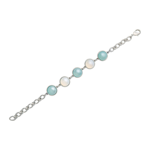Браслет классический Possebon Pearl B.Agate-Opaline C1362.21.25 BL/BW/S