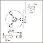 8306/3C COMFI белый, металл/дерево Светильник потолочный GX53 LED 3*7W 220V VUDI
