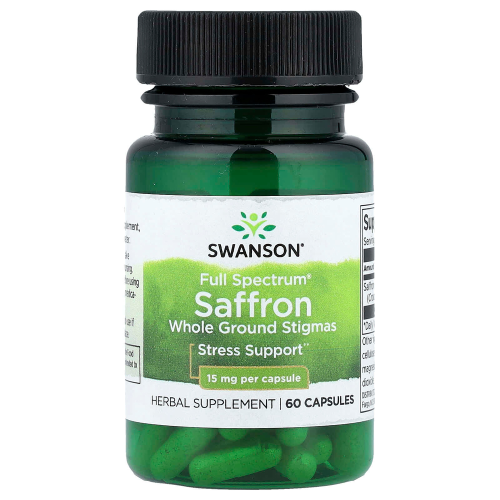 Swanson, шафран Full Spectrum®, 15 мг, 60 капсул