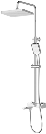 Душевая стойка BelBagno со смесителем и изливом для ванны ARDENTE-VSCM-CRM