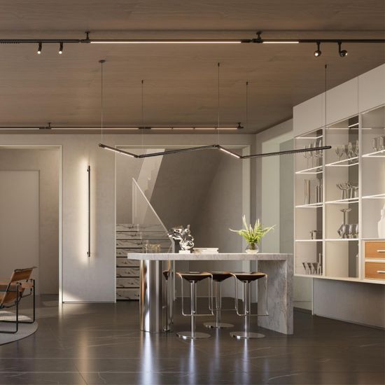 359365 KONST NT24 030 черный Светильник диммир. со сменой цв. температ. (управл. - пульт ДУ или прилож. Smart Life) IP20 LED 30W 48V 3000-6000К GLAT