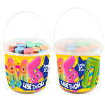 Мел цветной в ведре "FUNGURU", 20шт. Jumbo утолщенный