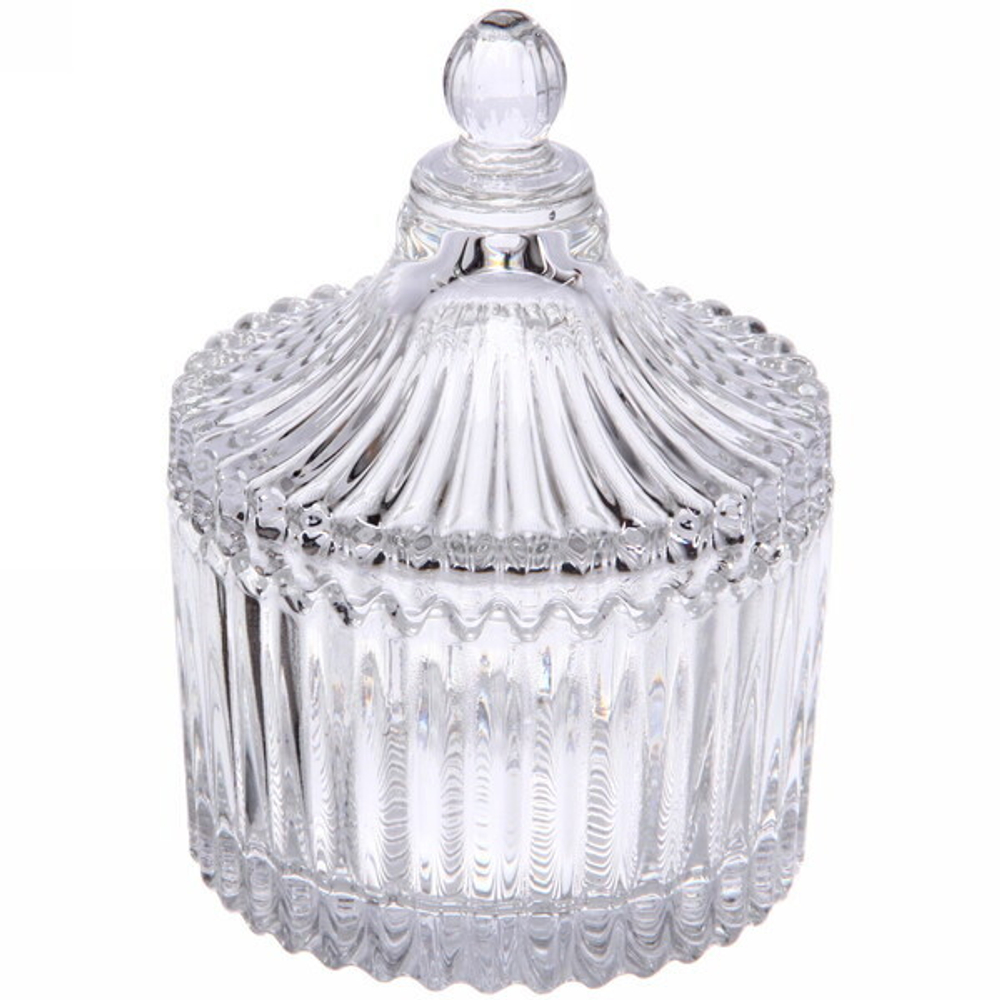 Сахарница стеклянная 200мл «Пирамидка» 10*12см