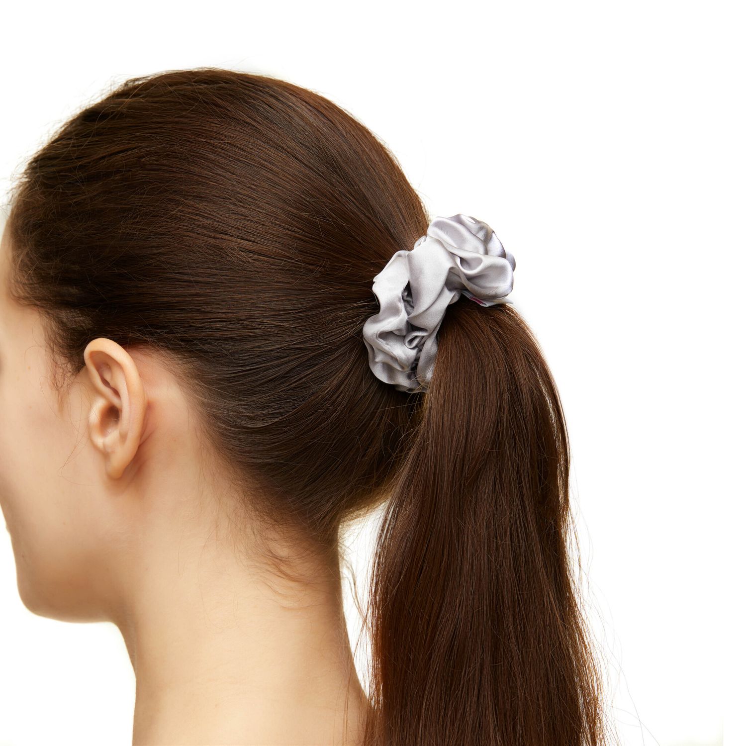Набор резинок Big Silk Hair Scrunchies – Blue, Gray & Black