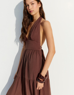Длинное платье в стиле «рустик» - BERSHKA