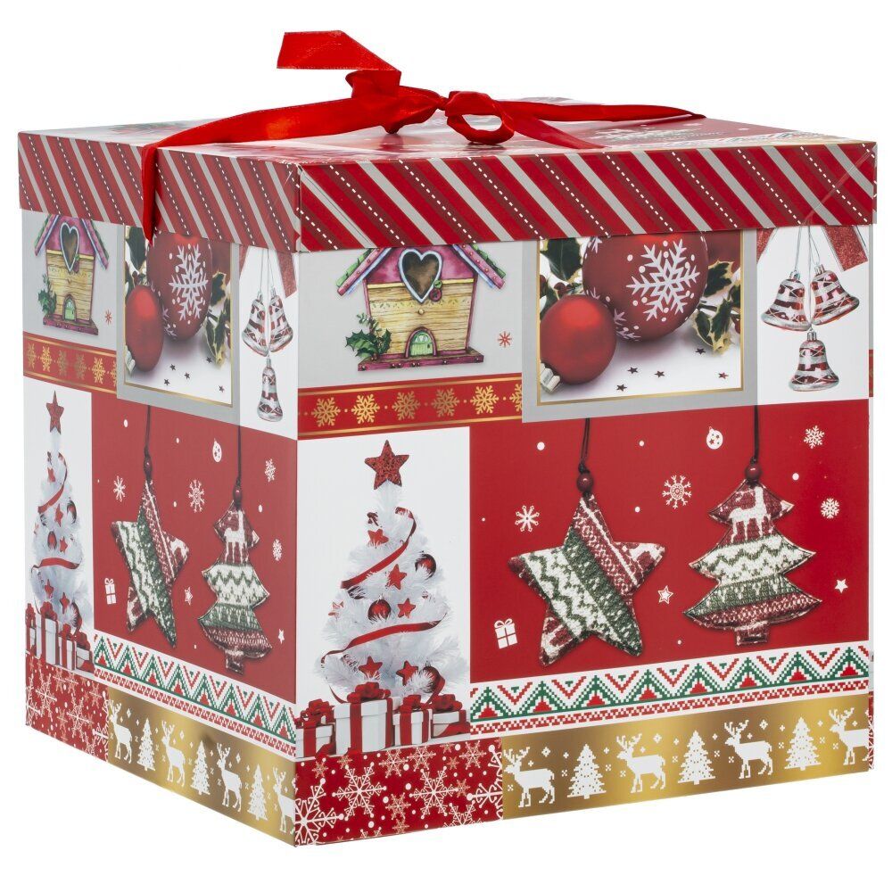 GAEM Коробка подарочная (бумага 400г/м2), L30 W30 H31 см, 2в.